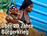 Angolanische Frau mit Kind