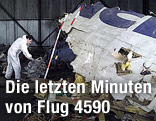 Wrackteile der abgestürzten Concorde der Air France werden untersucht