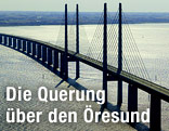 Öresundbrücke zwischen Schweden und Dänemark.