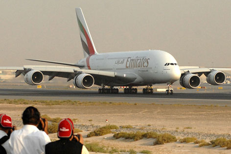 Airbus A380 der Emirates Airline