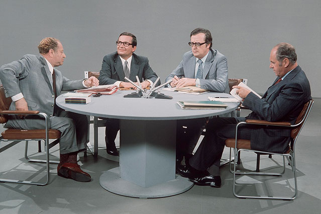 © picturedesk.com/ORF/First Look Bruno Kreisky, Gerhard Weis,.Josef Taus, und Friedrich Peter