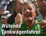 Wütender Tankwagenfahrer