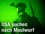 Blick auf einen US-Soldaten durch ein Nachtsichtgerät