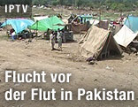 Zelte von indischen Flüchtlingen