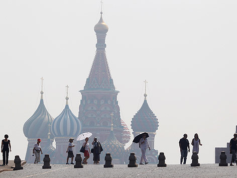 © Reuters/Sergei Karpukhin Moskau im Rauchnebel