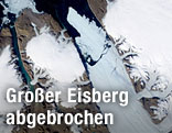Satellitenaufnahme des abgebrochenen Eisbergs