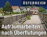 Überflutungen in einer Siedlung