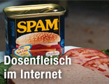 Dosenfleisch mit dem Namen Spam