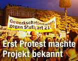 Protestkundgebung gegen das Projekt Stuttgart 21
