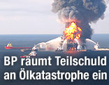 Explodierte Ölplattform Deepwater Horizon