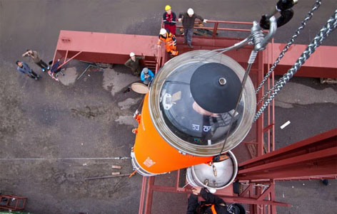 © Copenhagen Suborbitals Rakete auf Rampe
