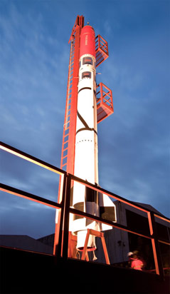 © Copenhagen Suborbitals Rakete auf Startrampe