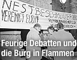 Demonstrationen vor dem Burgtheater
