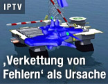 Grafische Darstellung der Erdölplattform "Deepwater Horizon"
