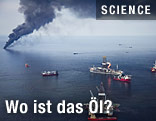 Rauchsäule der Ölplattform Deepwater Hoizon