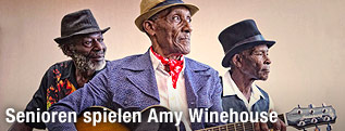 Die drei Musiker der jamaikanischen Mento-Band The Jolly Boys