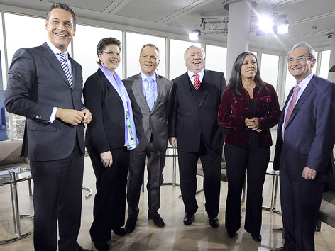 © APA/Herbert Pfarrhofer Gruppenfoto der Spitzenkandidaten