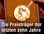 Medaille mit einem Porträt vno Alfred Nobel