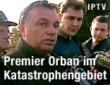 Ungarns Ministerpr&auml;sident Viktor Orban in Kolontar