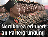 Nordkoreanische Soldaten in einer Parade