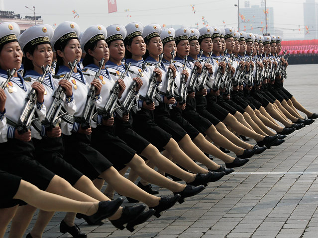 Auch Frauen sind ein fixer Bestandteil in der nordkoreanischen Armee.