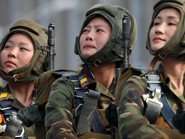 Auch Frauen sind ein fixer Bestandteil der nordkoreanischen Armee.
