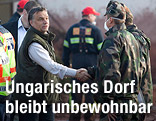 Ungarns Ministerpr&auml;sident Viktor Orban bei einem Besuch im Ungl&uuml;cksgebiet