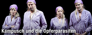 Die Schauspieler Alexandra Henkel, Peter Knaack, Katharina Schmalenberg und Jörg Ratjen