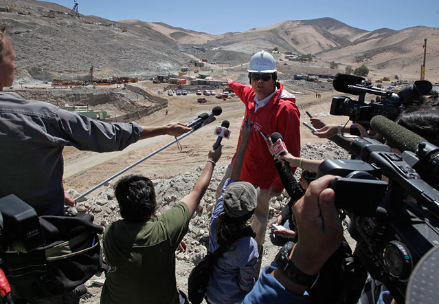 © AP/Aliosha Marquez Presse bei Mine in Chile