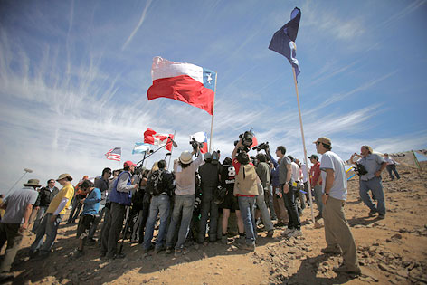 © AP/Dario Lopez-Mills Presse bei Mine in Chile