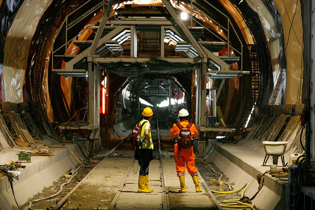 © Reuters/Arnd Wiegmann Baustelle im Gotthard-Tunnel