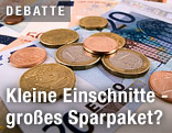 Geldscheine und Münzen