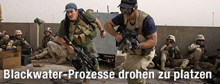 Blackwater Sicherheitskräfte bei einem Einsatz im Irak