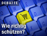 Taste einer PC-Tastatur mit Einkaufswagensymbol