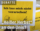 Protest-Schild mit der Aufschrift "Ich lass mich nicht verarschen"