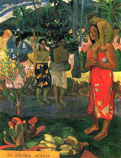 © Public Domain Paul Gauguin: Ia Orana Maria, Öl auf Leinwand, 1891