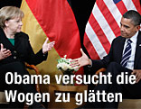 US-Pr&auml;sident Barack Obama und die deutsche Kanzlerin Angela Merkel