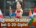 Eine f&uuml;r den G-20-Gipfel angefertigte Figur zeigt die australische Premierministerin Julia Gillard