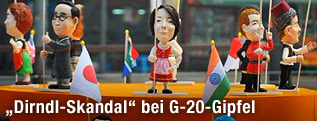 Eine f&uuml;r den G-20-Gipfel angefertigte Figur zeigt die australische Premierministerin Julia Gillard