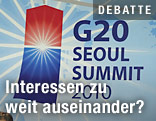 Logo des G20-Gipfels in Seoul