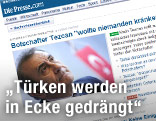 Screenshot der Tageszeitung "Die Presse"