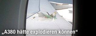 Schaden an der Tragfläche des A380