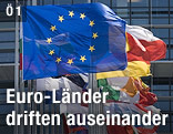 EU-Flagge mit L&auml;nderflaggen