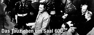 Reichsmarschall Hermann Goering bei Nürnberger Prozess