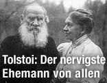 Schriftsteller Leo Tolstoi und Ehefrau Sofja Andrejewna Behrs
