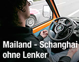 Testfahrer im Auto