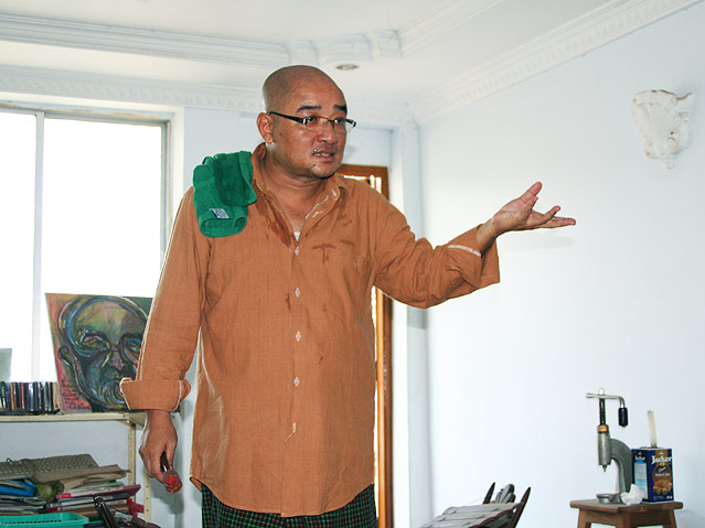 Der burmesische Kabarettist Zarganar 