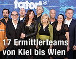 Gruppenbild mit Schauspielern der Serie "Tatort"