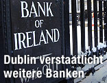 Schild "Bank Of Ireland"