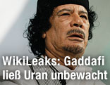 Staatsoberhaupt von Libyen Muammar al-Gaddafi